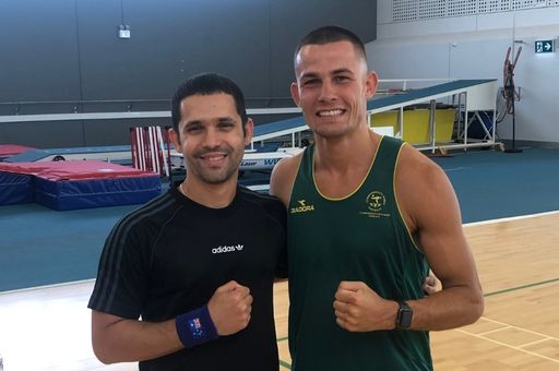 Coach Rufo with Boxing Olympic Medalist Harry Garside