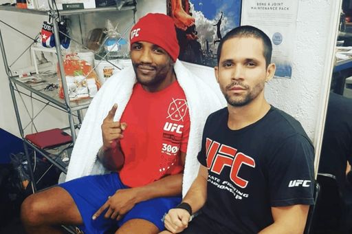 Coach Rufo when he assisted UFC Fighter Yoel Romero for his victory against Luke Rockhold at UFC 221 in Perth
